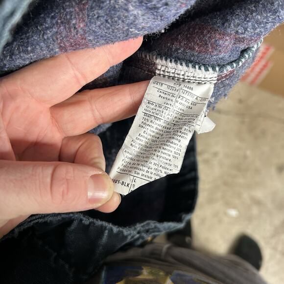 Vintage Carhartt Blanket-Lined Detroit Jacket “Black” J001 - Picture 12 of 13